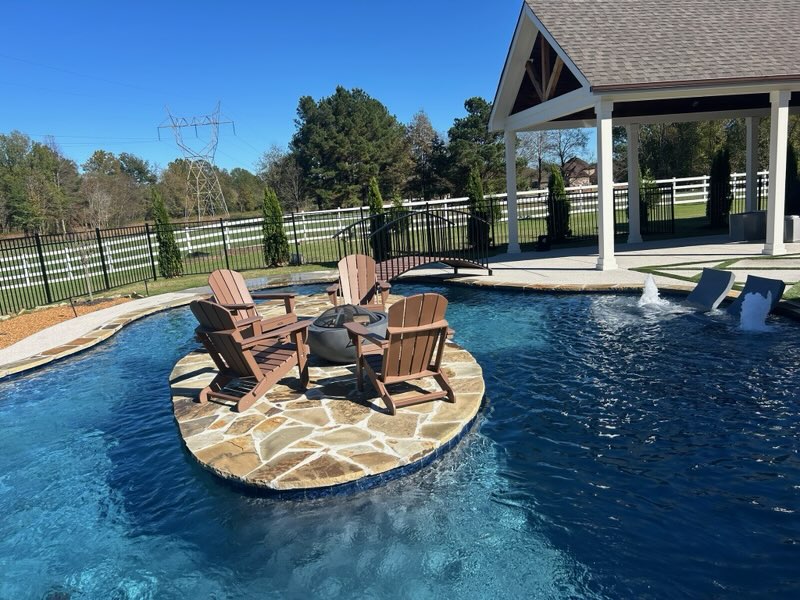 Flagstone island and fire pit renovation — Nolensville, TN